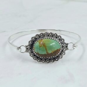 Kingman Turquoise 1.75" 925 Sterling Silver Bracelets (RS1-58)