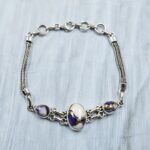 Purple Mohave Turquoise 925 Sterling Silver Bracelet (REXT92-78)
