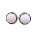 Pink Queen Conch 925 Sterling Silver Stud Earring (RS13-408)