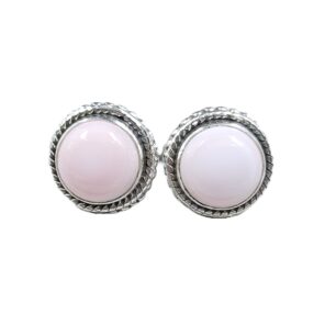 Pink Queen Conch 925 Sterling Silver Stud Earring (RS13-408)