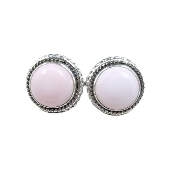 Pink Queen Conch 925 Sterling Silver Stud Earring (RS13-408)