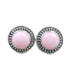 Pink Queen Conch 925 Sterling Silver Stud Earring (RS13-410)