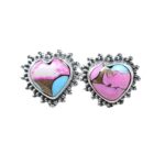 Cotton Candy Turquoise 925 Sterling Silver Stud Earring (RS13-415)