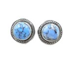 Golden Hills Turquoise  925 Sterling Silver Stud Earring (RS13-405)