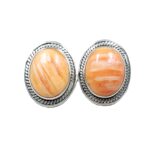 Spiny Oyster Shell 925 Sterling Silver Stud Earring (REXT61-151)