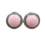 Pink Queen Conch 925 Sterling Silver Stud Earring (REXT61-147)