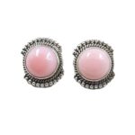 Pink Queen Conch 925 Sterling Silver Stud Earring (REXT61-148)