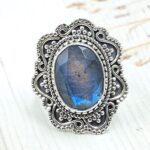 Labradorite 925 Sterling Silver Ring (REXT107-1)