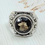 Smoky Quartz 925 Sterling Silver Ring (REXT110-100)