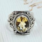 Citrine 925 Sterling Silver Ring (REXT108-9)