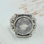 Rose Quartz 925 Sterling Silver Ring (REXT111-16)