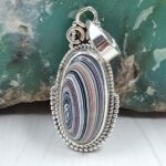 Fordite 1" 925 Sterling Silver Pendant (REXT106-40)