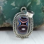Fordite 1" 925 Sterling Silver Pendant (REXT106-33)