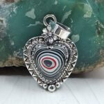 Fordite 1" 925 Sterling Silver Pendant (REXT106-31)