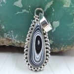 Fordite 1" 925 Sterling Silver Pendant (REXT106-29)
