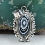 Fordite 1" 925 Sterling Silver Pendant (REXT106-24)