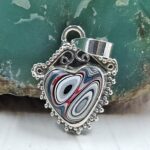 Fordite 1" 925 Sterling Silver Pendant (REXT106-21)