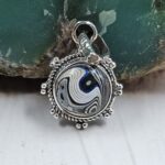 Fordite 1" 925 Sterling Silver Pendant (REXT106-19)