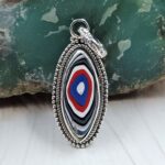 Fordite 1" 925 Sterling Silver Pendant (REXT106-15)