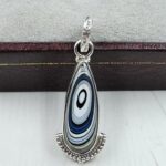 Fordite 1" 925 Sterling Silver Pendant (REXT106-11)