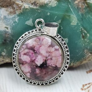 Ruby 1.25" 925 Sterling Silver Pendant (REXT53-8)