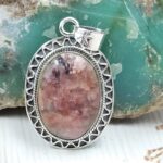 Ruby 1.25" 925 Sterling Silver Pendant (REXT53-9)