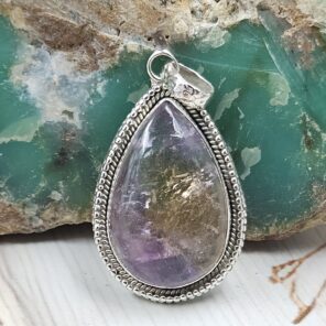 Ametrine 1.5" 925 Sterling Silver Pendant (REXT107-46)