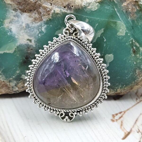 Ametrine 1.5" 925 Sterling Silver Pendant (REXT107-10)