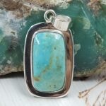 Kingman Turquoise 1.25" 925 Sterling Silver Ring (REXT53-73)