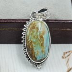 Kingman Turquoise 1.5" 925 Sterling Silver Ring (REXT53-68)