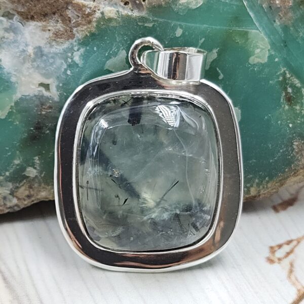 Prehnite 1.5" 925 Sterling Silver Ring (REXT53-62)