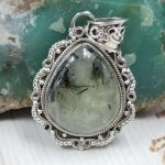 Prehnite 1.5" 925 Sterling Silver Ring (REXT53-55)