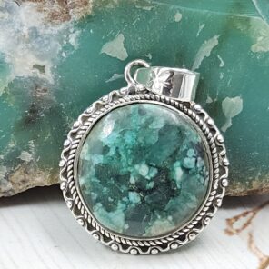 Sakota Emerald 1.25" 925 Sterling Silver Ring (REXT53-121)