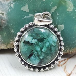 Sakota Emerald 1.25" 925 Sterling Silver Ring (REXT53-119)