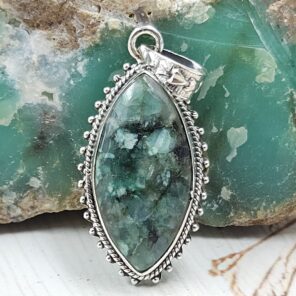 Sakota Emerald 1.5" 925 Sterling Silver Ring (REXT53-82)