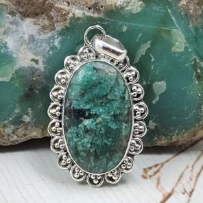 Sakota Emerald 1.25" 925 Sterling Silver Ring (REXT53-104)