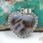 Montana Agate 1" 925 Sterling Silver Pendant (REXT105-15)