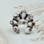 Wild Horse Jasper Naja 925 Sterling Silver Ring (REXT118-14)