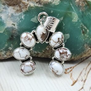 Wild Horse Jasper Naja 1.25" 925 Sterling Silver Pendant (REXT119-13)