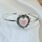 Pink Queen Conch 925 Sterling Silver Bracelet (RS69-47)
