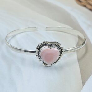 Pink Queen Conch 925 Sterling Silver Bracelet (RS69-39)