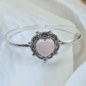 Pink Queen Conch 925 Sterling Silver Bracelet (RS69-38)