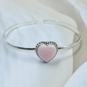 Pink Queen Conch 925 Sterling Silver Bracelet (RS69-46)