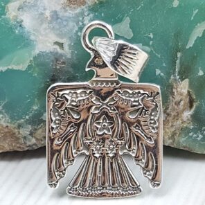 Eagle 1.25" 925 Sterling Silver Southwest Penadnt (REXT120-13)