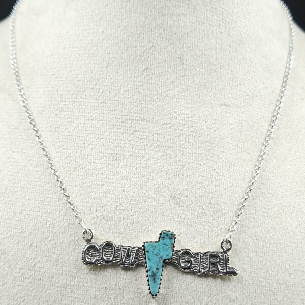 Kingman Turquoise 18" 925 Sterling Silver Southwest Necklace (REXT120-2) - Image 3