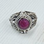 Ruby 925 Sterling Silver Poision Box Ring (REXT125-4)
