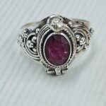 Ruby 925 Sterling Silver Poision Box Ring (REXT125-14)