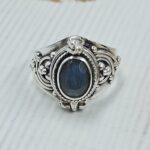 Labradorite 925 Sterling Silver Poision Box Ring (REXT125-17)