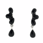 Black Onyx 925 Sterling Silver Stud Earrings (REXT123-27)