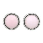 Pink Queen Conch 925 Sterling Silver Stud Earring (REXT61-150)